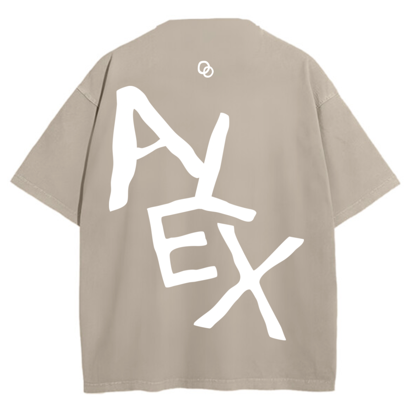 Custom Oversized Tee | Back Text Design