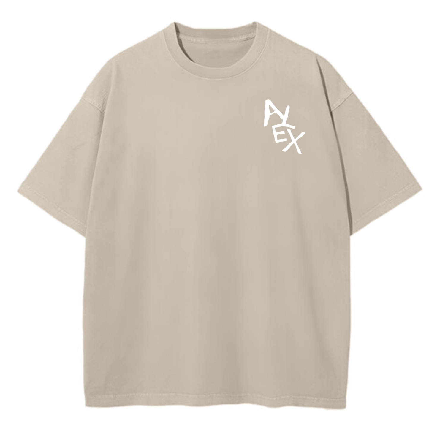 Custom Oversized Tee | Small Text Design